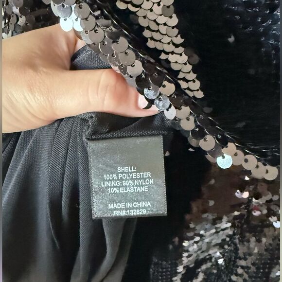 NWT House Of Harlow 1960 Viola Maxi Black Gown Dress Sequin Size XS - Picture 9 of 11